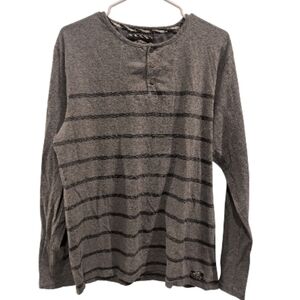 Vans Black and Gray Long Sleeve Shirt, Large